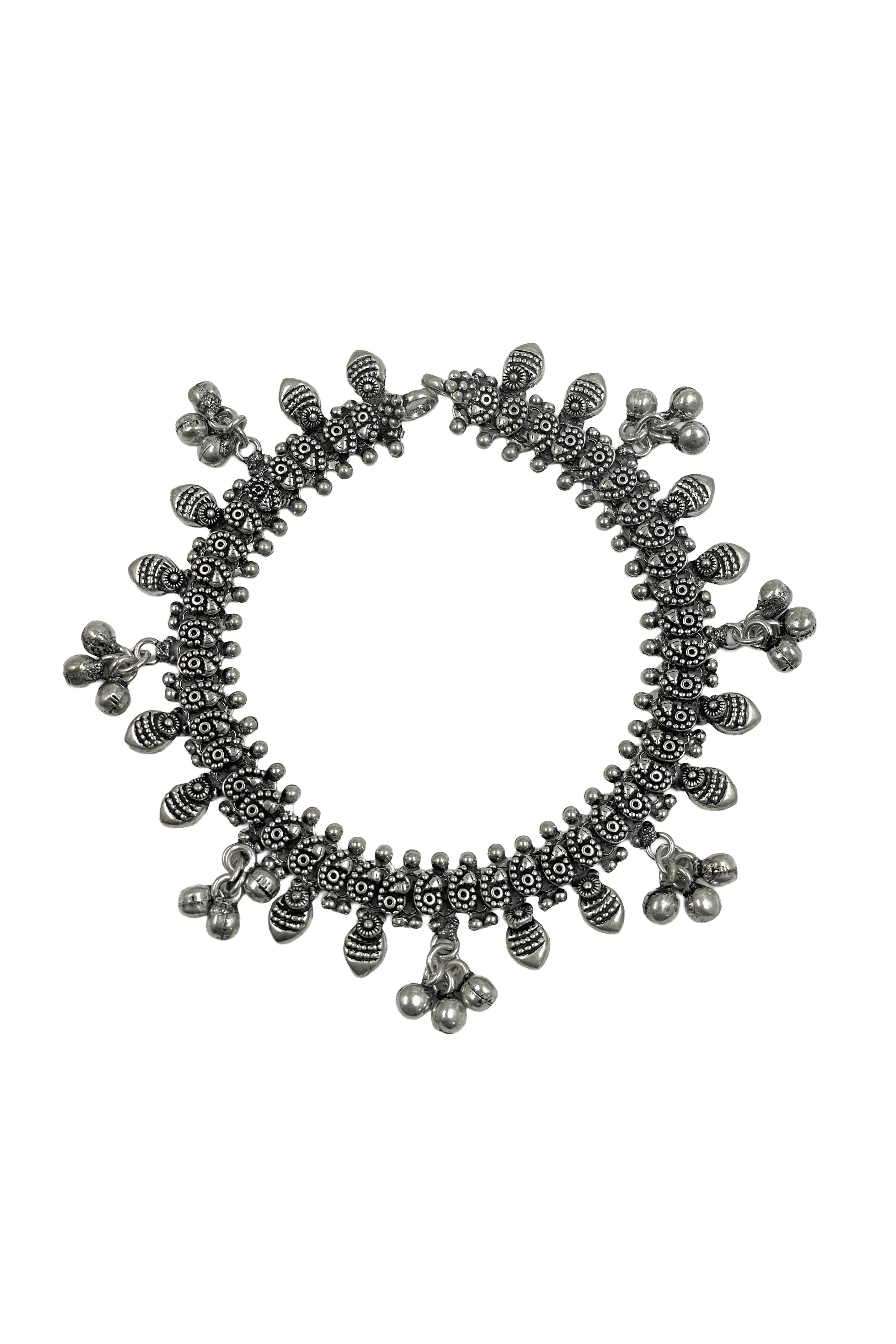 ALISHA DESIGNER OXIDISED SILVER ANKLET