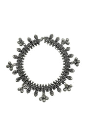 Alisha Designer Oxidised Silver Anklet