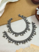 Load image into Gallery viewer, Aditi Designer Oxidised Silver Anklet
