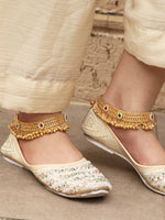 Load image into Gallery viewer, Golden Plated Ghungroo Anklet