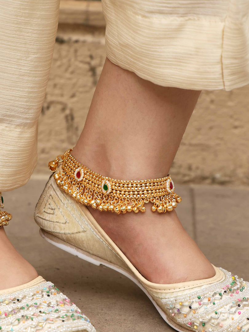 Golden Plated Ghungroo Anklet