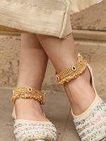 Load image into Gallery viewer, Golden Plated Ghungroo Anklet