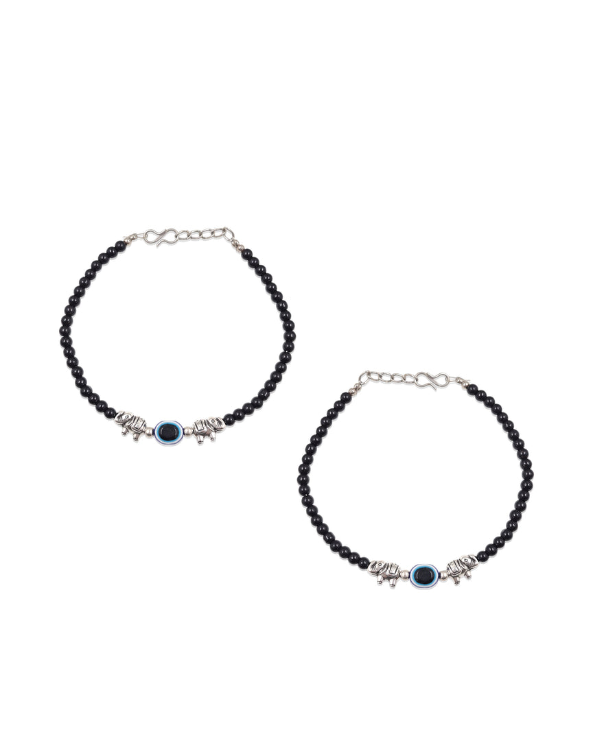 Sakhi Designer Silver Anklets