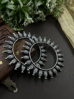 Load image into Gallery viewer, OXIDISED DOUBLE NECKLACE JEWELLERY SET COMBO