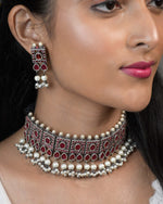 Load image into Gallery viewer, Ziva Stone Necklace Set