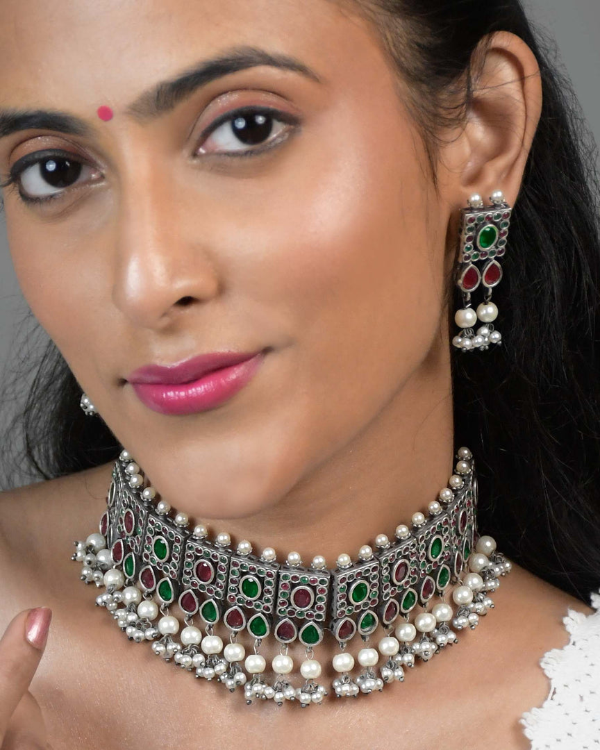 Ziva Stone Necklace Set