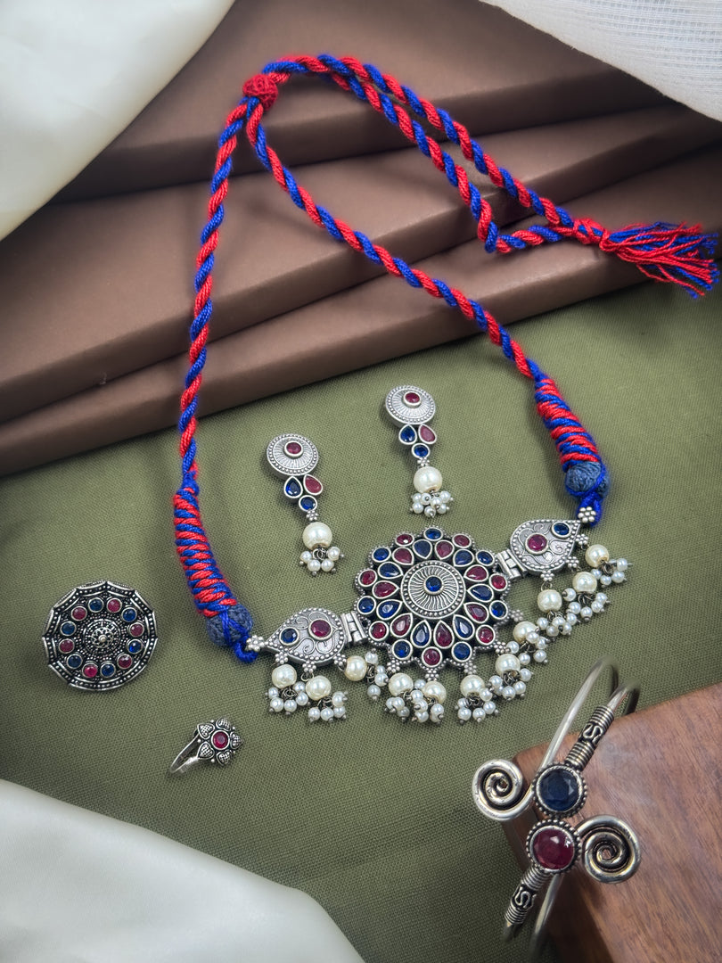 Krisha Stone Jewellery Set Combo