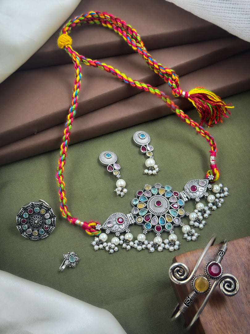 Krisha Stone Jewellery Set Combo