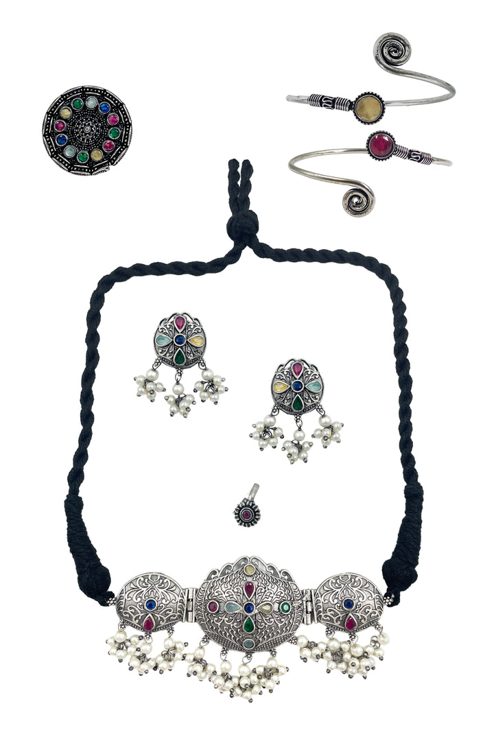 Anika Stone Jewellery Set Combo