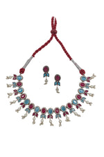 Load image into Gallery viewer, Meera Stone Necklace Set