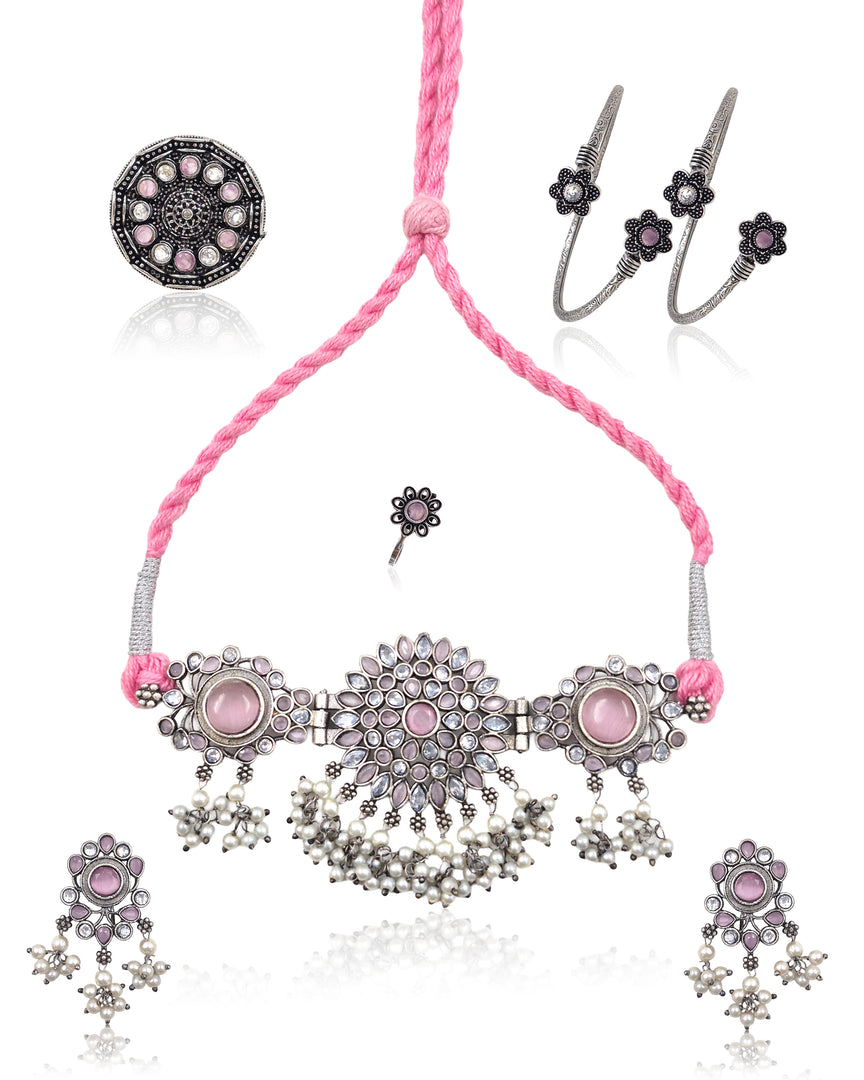 Niva Stone Jewellery Set Combo
