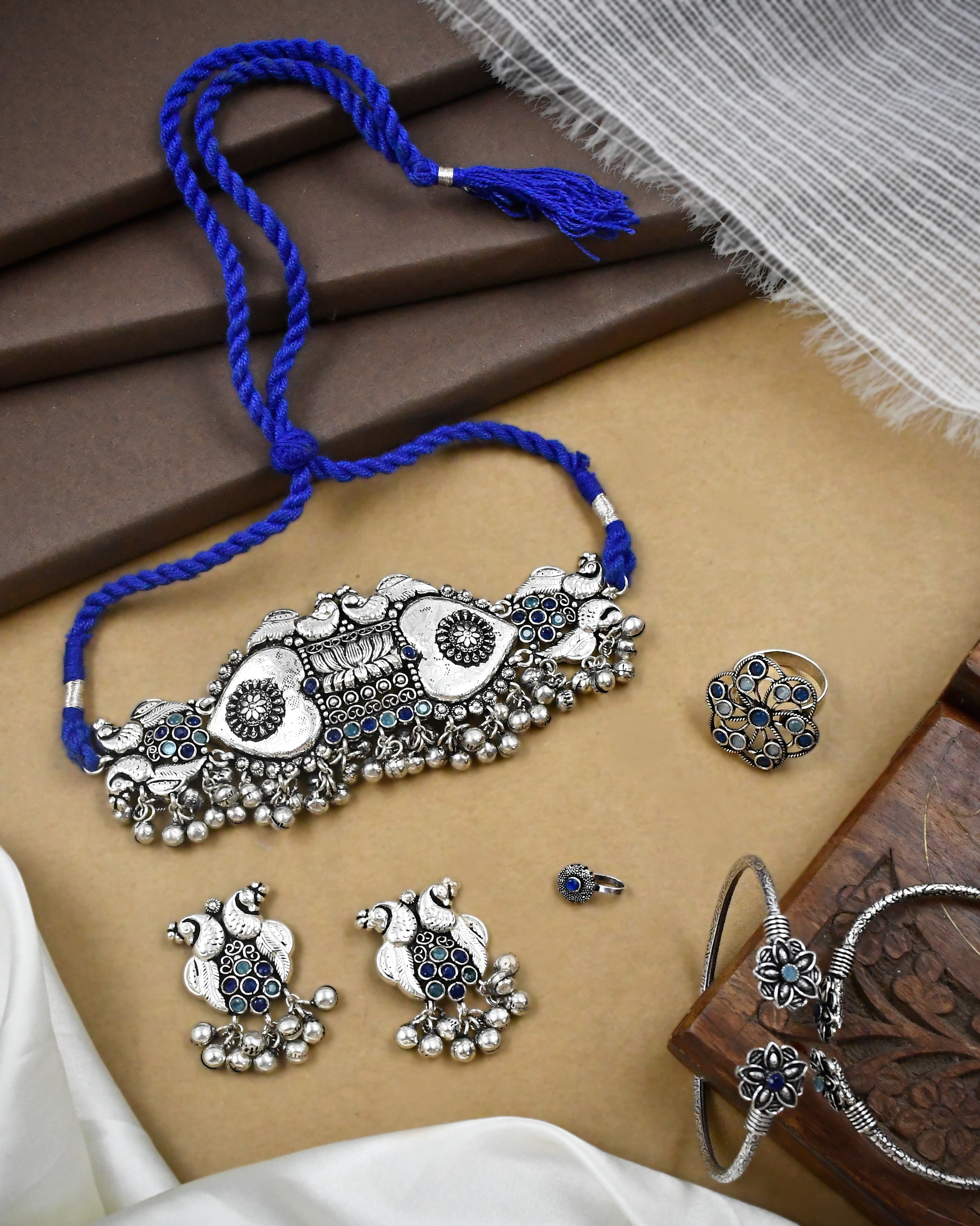 Vriksha Stone Jewellery Set Combo