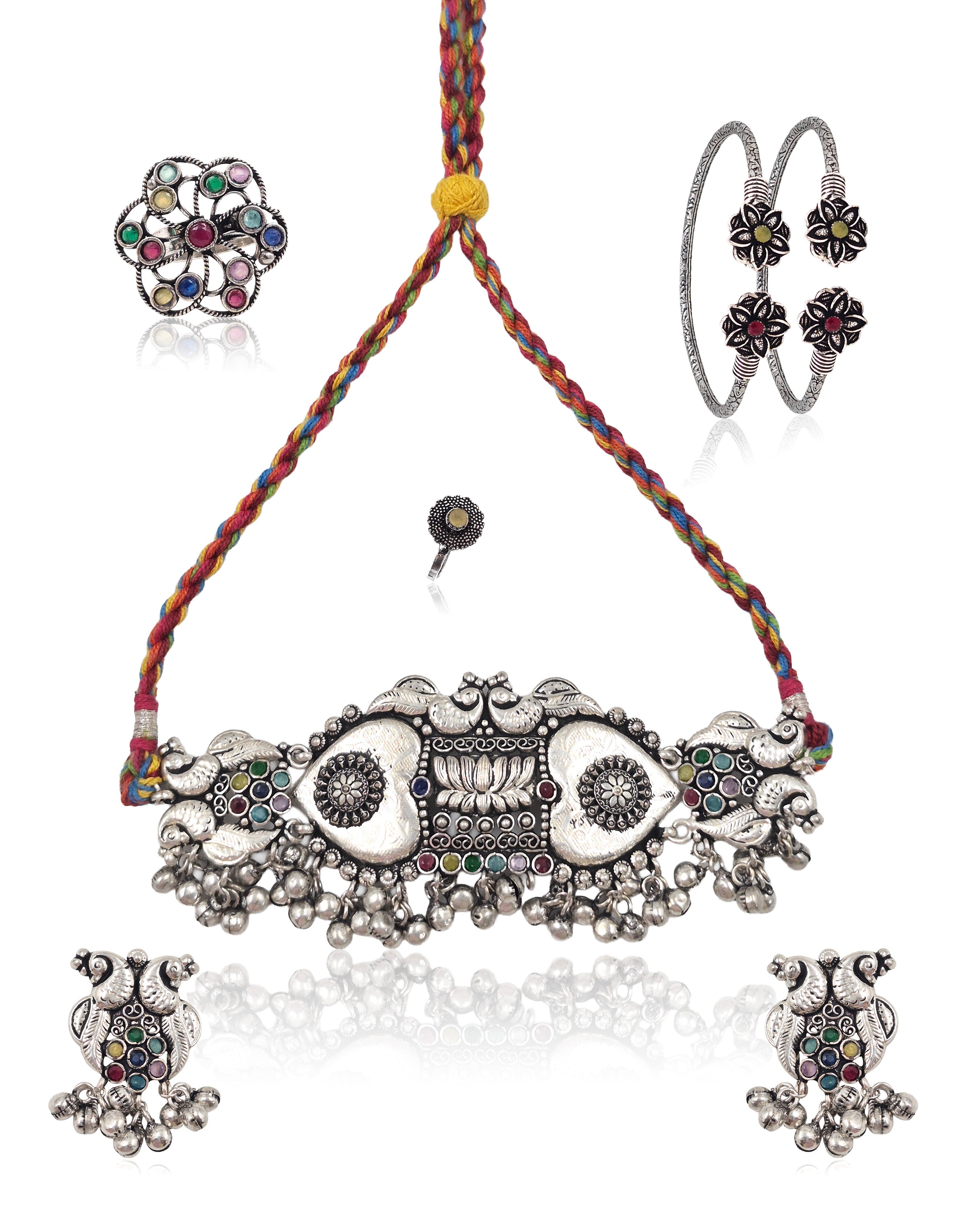 Vriksha Stone Jewellery Set Combo
