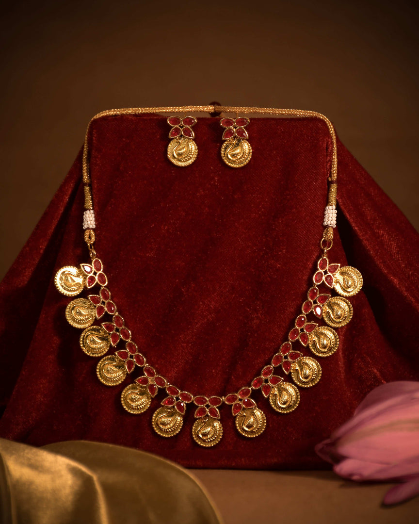 Mayuri Stone Necklace Set