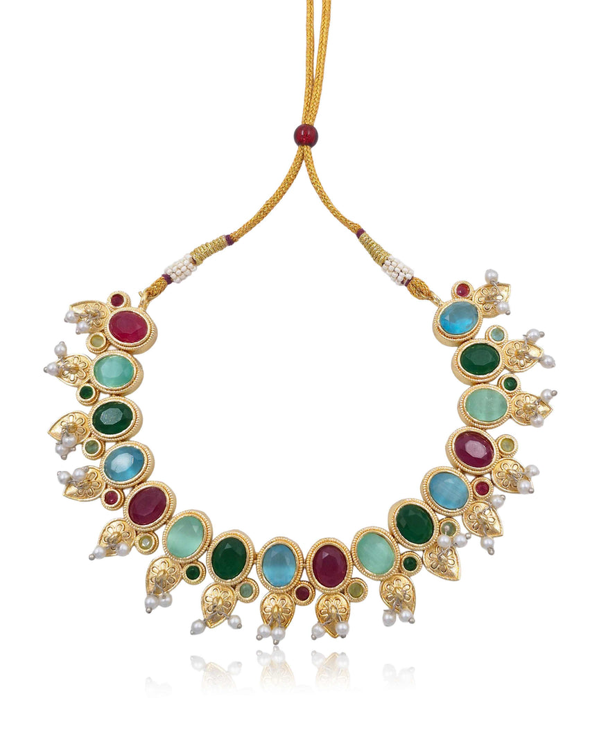 Noor Stone Necklace Set