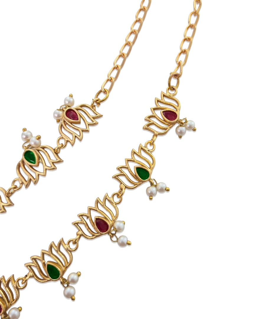 Lotus Stone Necklace Set