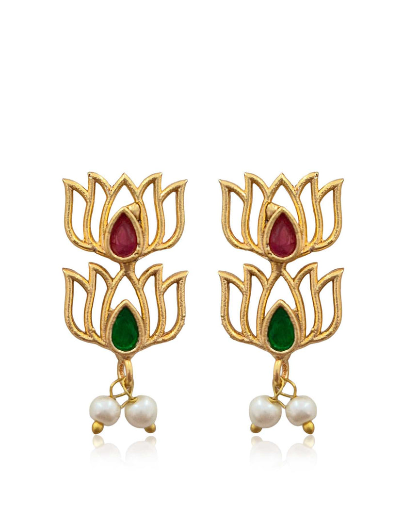 Lotus Stone Necklace Set