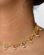 Load image into Gallery viewer, Lotus Stone Necklace Set