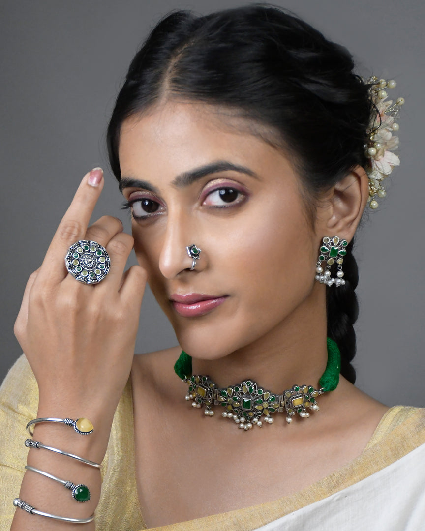 Navya Stone Jewellery Set Combo