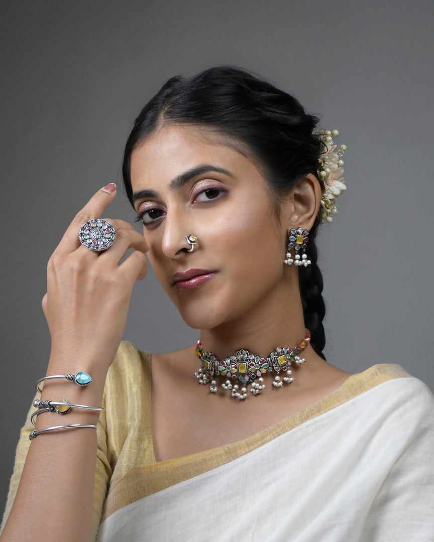 Navya Stone Jewellery Set Combo