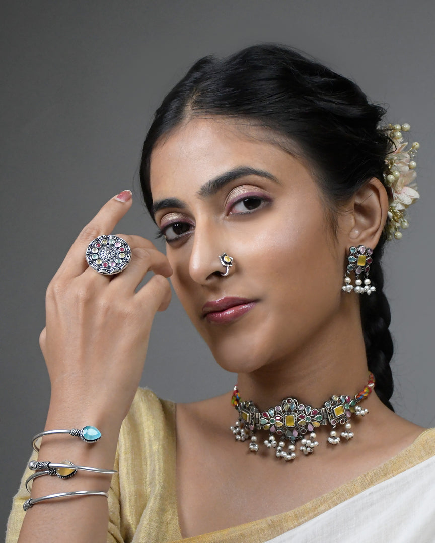 Navya Stone Jewellery Set Combo