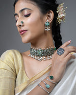Load image into Gallery viewer, Aarvi Stone Jewellery Set