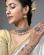 Load image into Gallery viewer, Aarvi Stone Jewellery Set