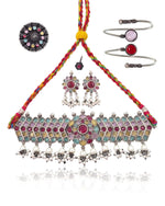 Load image into Gallery viewer, Aarvi Stone Jewellery Set