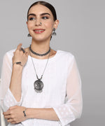 Load image into Gallery viewer, MAHI SILVER OXIDISED JEWELLLERY SET COMBO