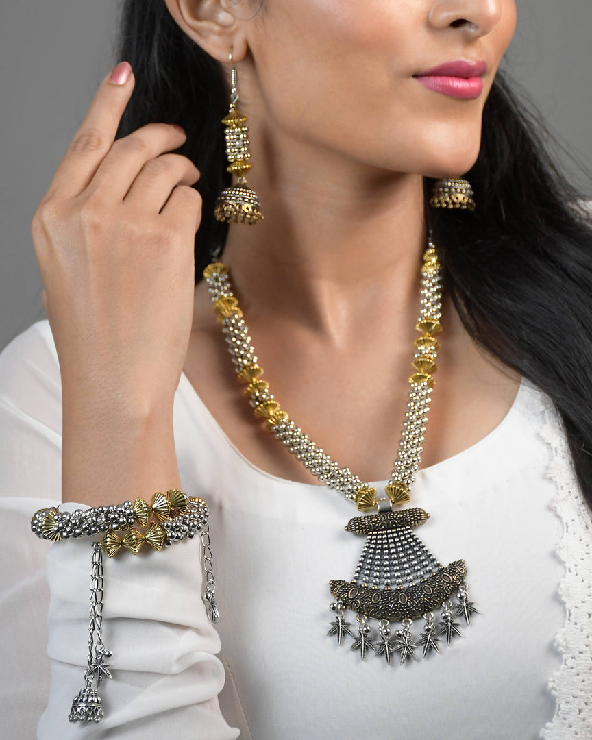 Sarika Dual Tone Jewellery Set