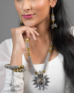 Load image into Gallery viewer, Sarika Dual Tone Jewellery Set
