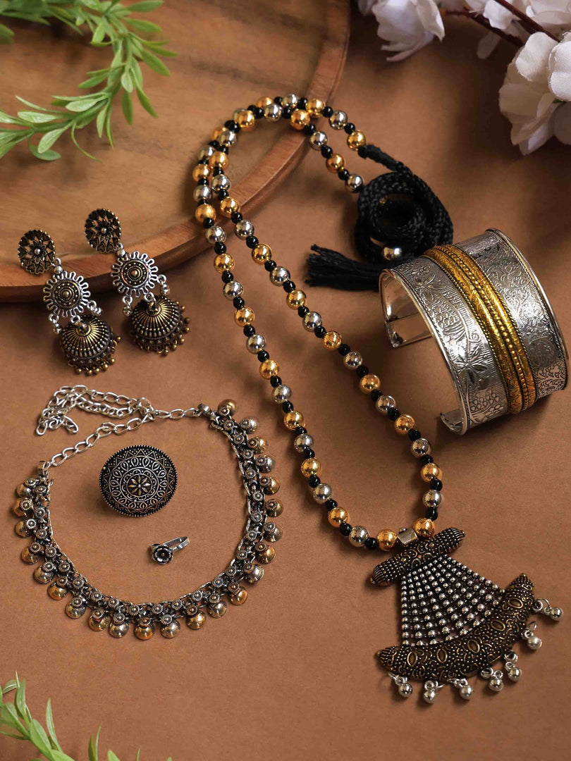 Sandhya Dual Tone Mala jewellery Set