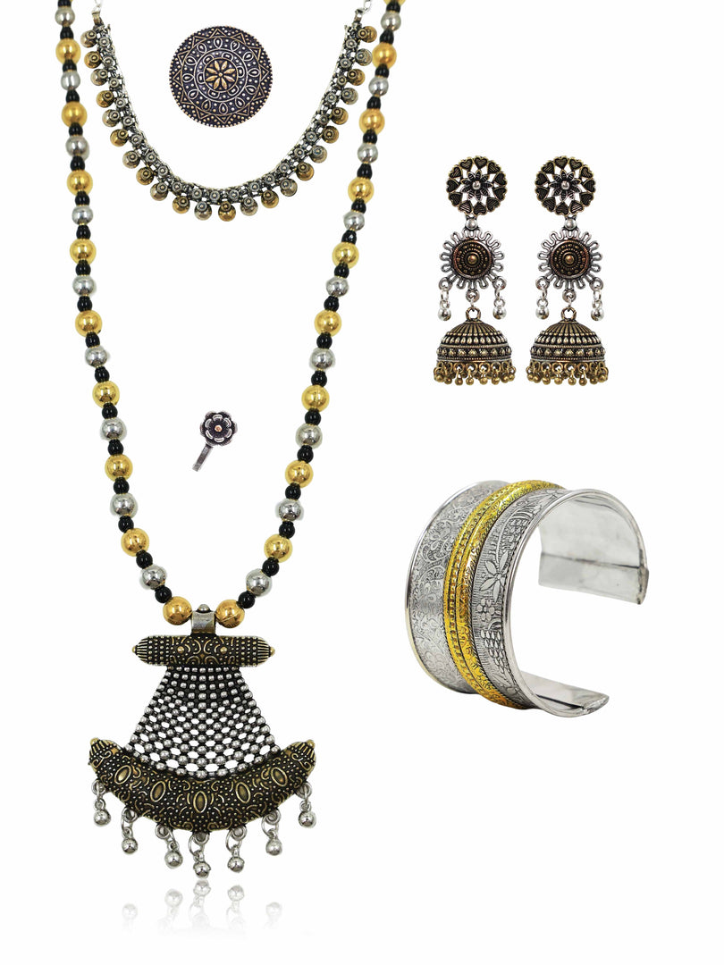 Sandhya Dual Tone Mala jewellery Set