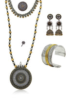 Load image into Gallery viewer, Sandhya Dual Tone Mala jewellery Set