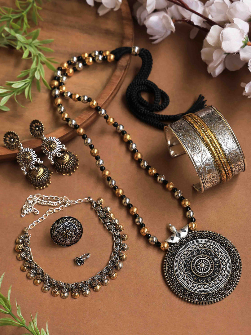 Sandhya Dual Tone Mala jewellery Set