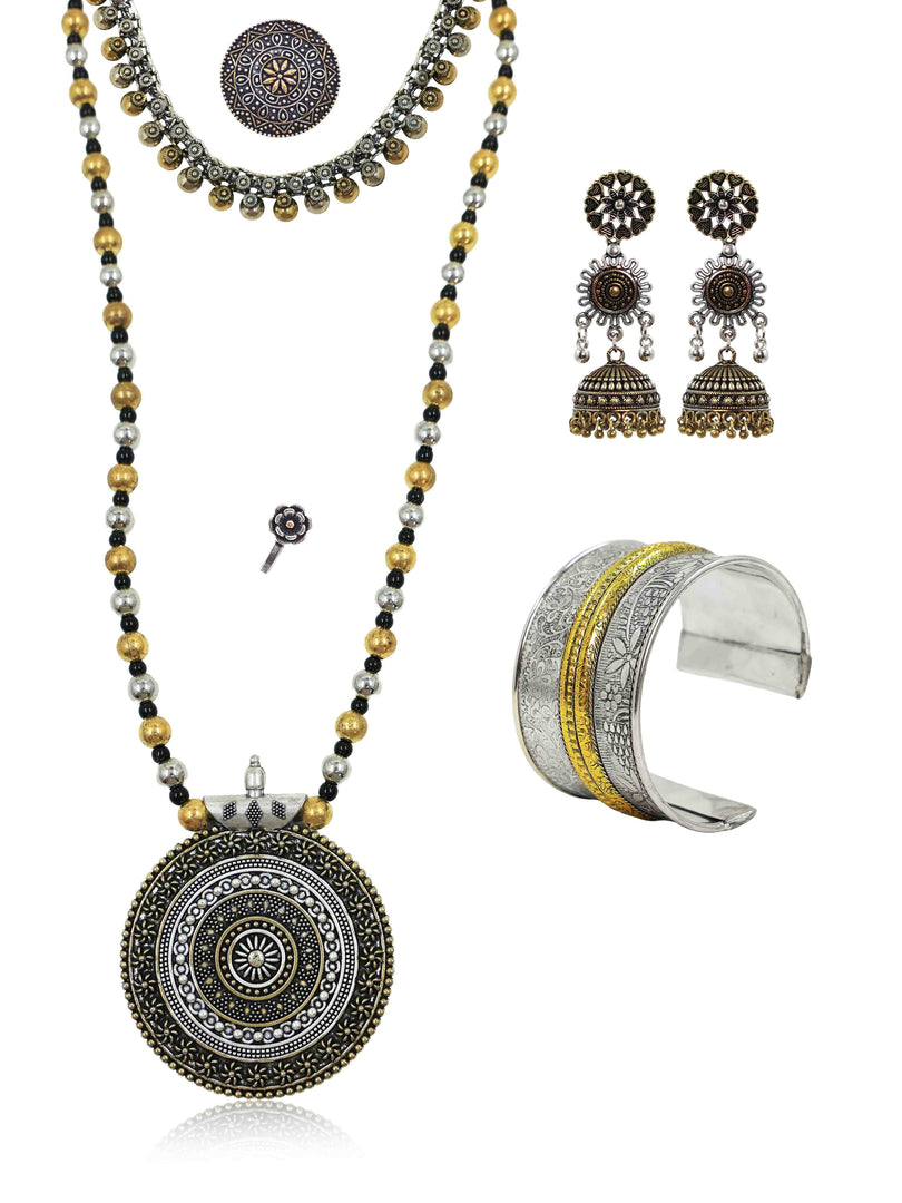 Sandhya Dual Tone Mala jewellery Set