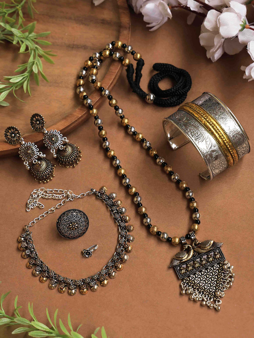 Sandhya Dual Tone Mala jewellery Set