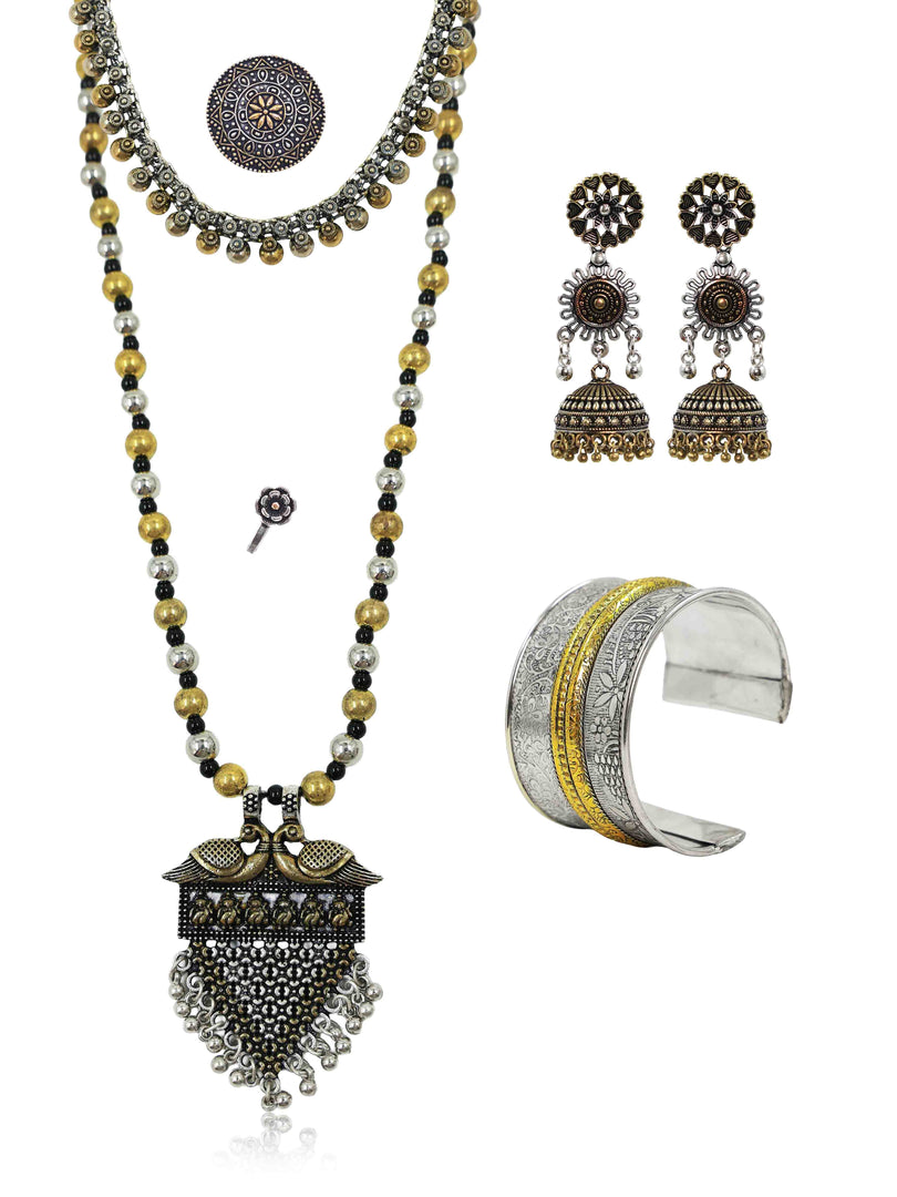 Sandhya Dual Tone Mala jewellery Set
