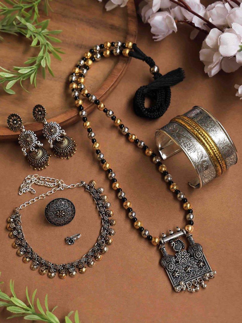 Sandhya Dual Tone Mala jewellery Set