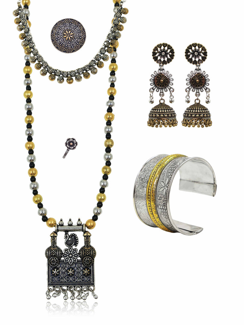 Sandhya Dual Tone Mala jewellery Set
