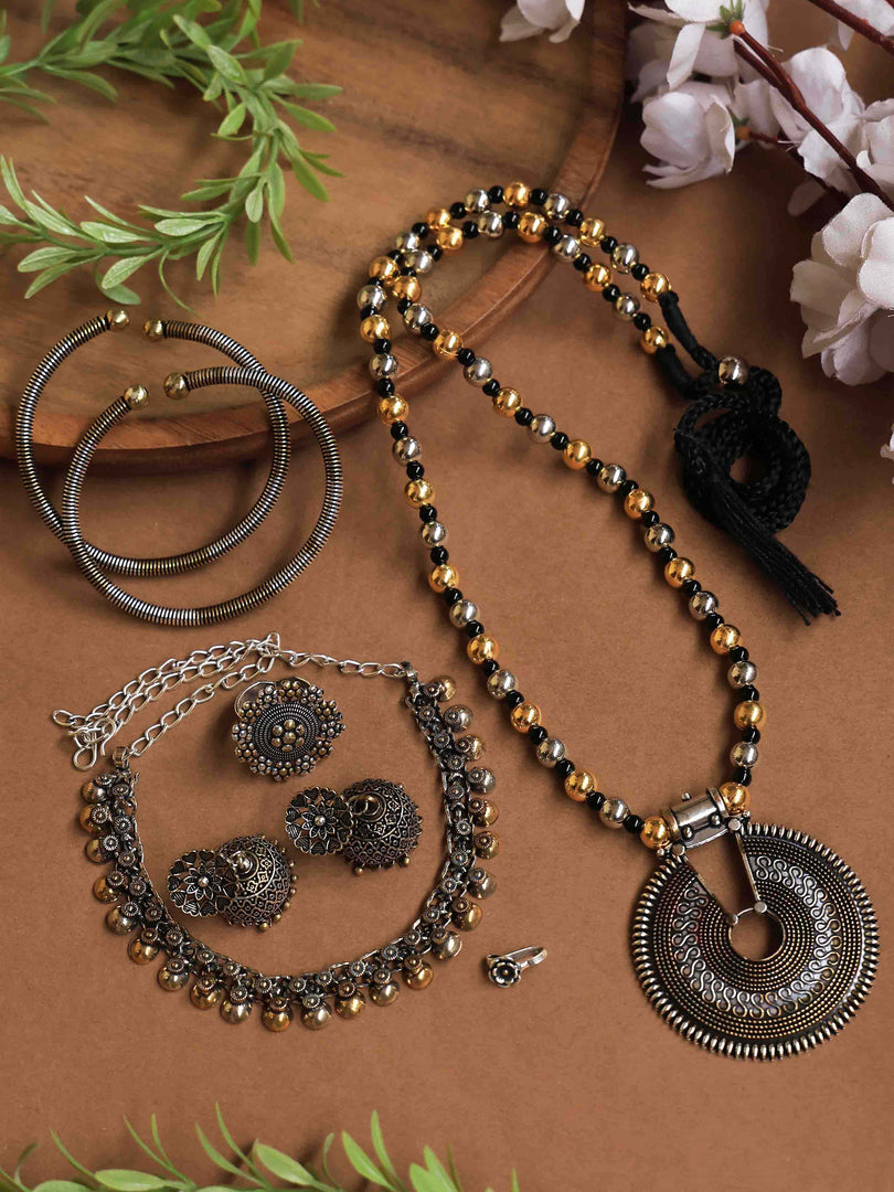 Anamika Dual Tone Mala jewellery Set