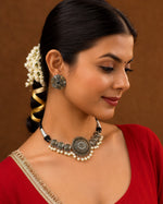 Load image into Gallery viewer, Yuvika Dual tone Necklace Set