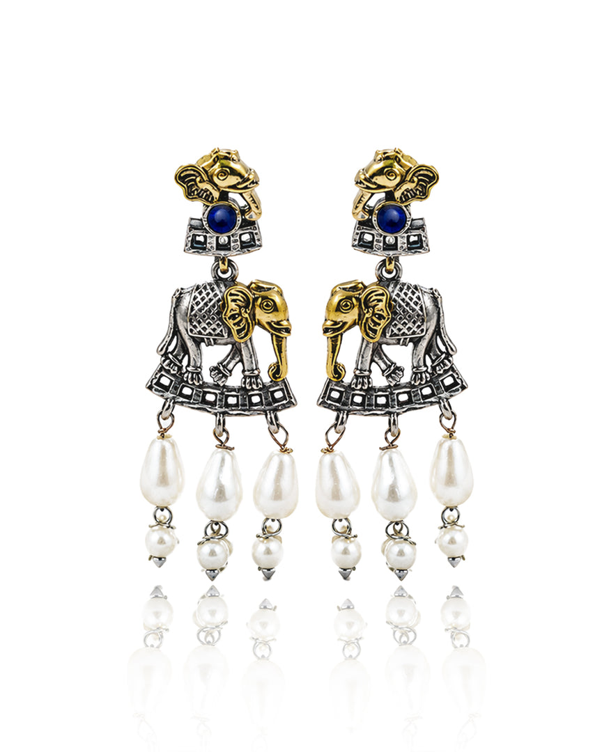 Vamika Dual Tone Stone Necklace Set