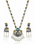Load image into Gallery viewer, Vamika Dual Tone Stone Necklace Set