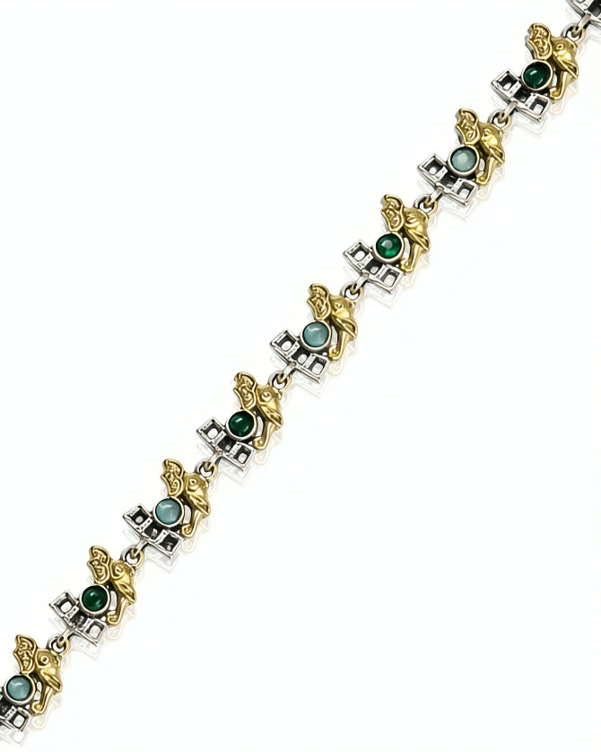 Vamika Dual Tone Stone Necklace Set
