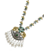 Load image into Gallery viewer, Vamika Dual Tone Stone Necklace Set