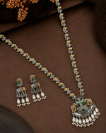Load image into Gallery viewer, Vamika Dual Tone Stone Necklace Set