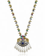 Load image into Gallery viewer, Vamika Dual Tone Stone Necklace Set