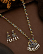 Load image into Gallery viewer, Vamika Dual Tone Stone Necklace Set