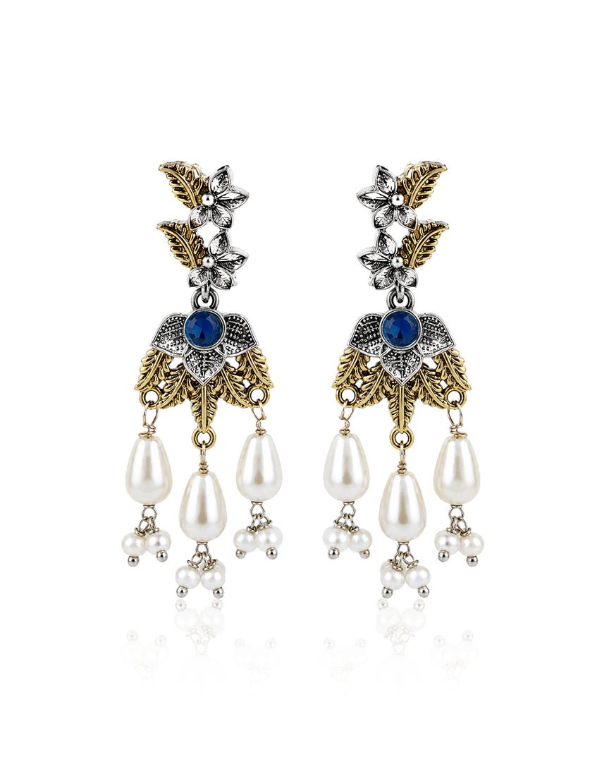kanak Dual Tone Stone Necklace Set